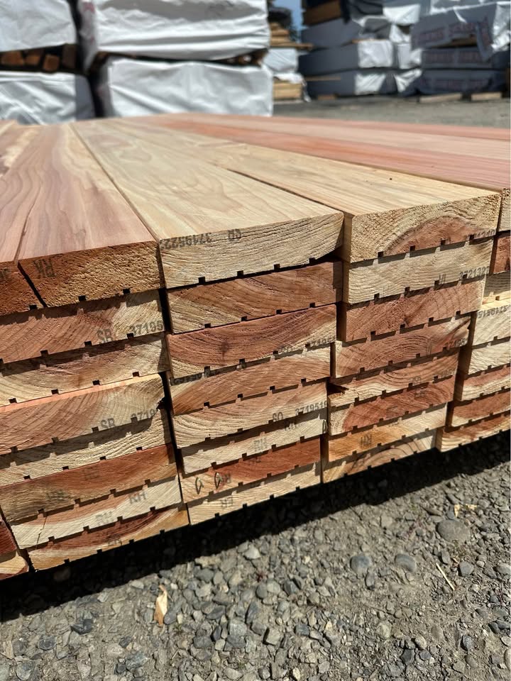 2 x 6 Redwood Kerf Back Decking image 0